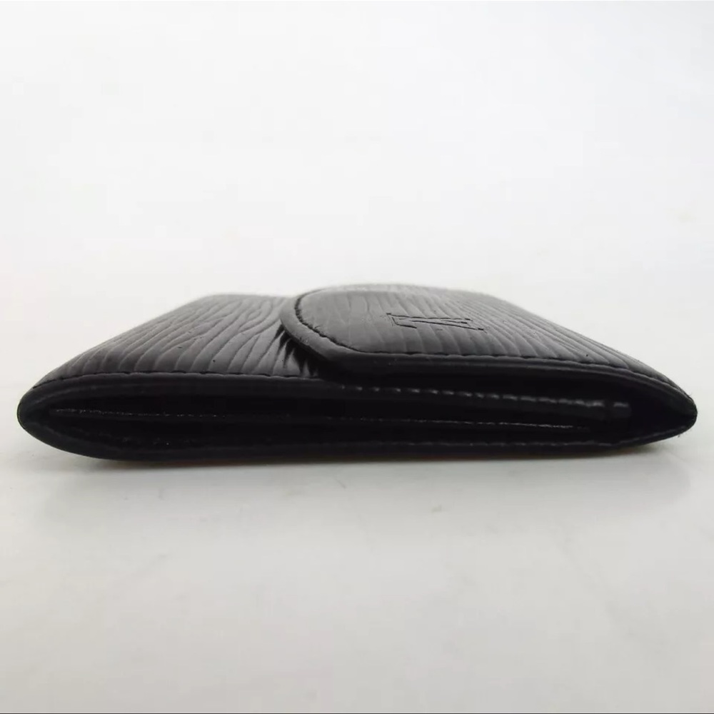AUTH LOUIS VUITTON Black Epi Portomonet Simple Coin Purse Pouch - Picture 4 of 7